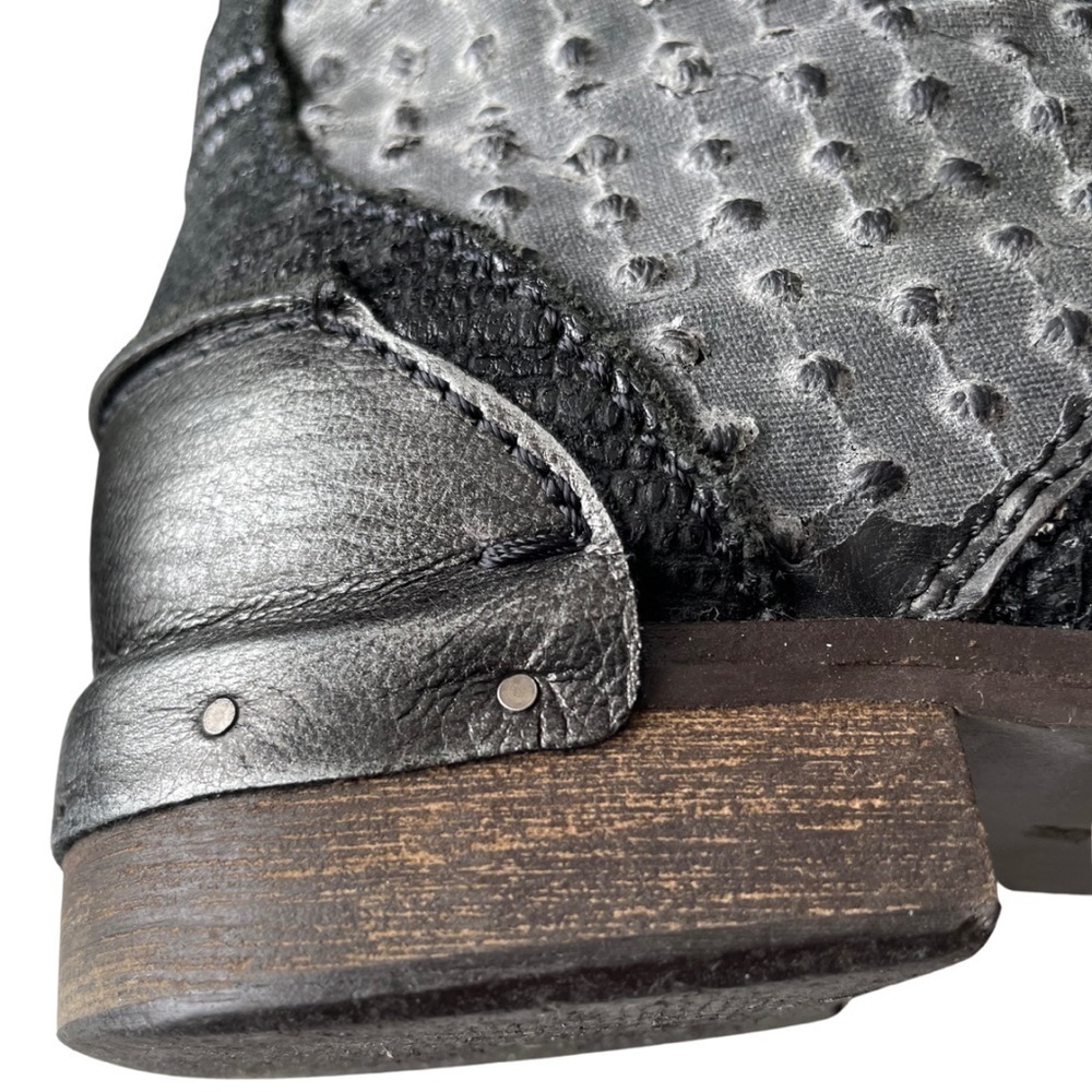 Clocharme Black Leather Ankle Boots - Picture 8 of 15